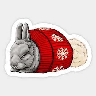 Kaninchen in Mütze Sticker